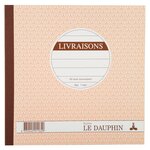 Carnet de bons de livraison Manifold, deux exemplaires, 50 feuilles sans carbone, 210 x 210 mm (paquet 5 unités)