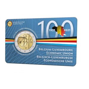2 euros Belgique 2021 coincard version flamand - Union économique.