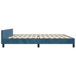 vidaXL Cadre de lit avec tête de lit Bleu foncé 200x200 cm Velours
