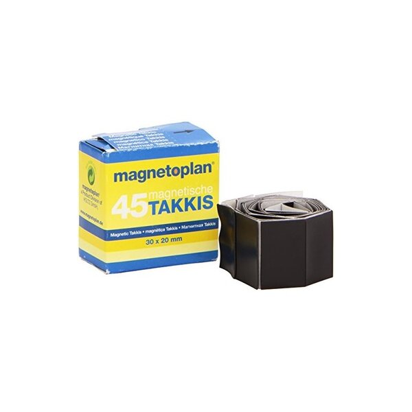 magnetoplan Takkis 30 x 20 mm, autocollant, noir