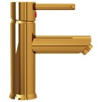 vidaXL Robinet de lavabo de salle de bain Doré 130x176 mm