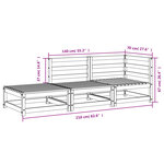 vidaXL Canapé de jardin avec repose-pieds 2 places bois massif douglas