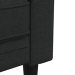vidaXL Canapé Chesterfield 2 places noir tissu