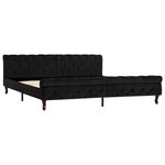 vidaXL Cadre de lit Noir Velours 200 x 200 cm