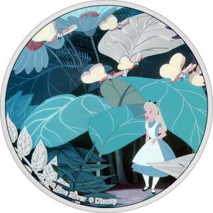 Pièce de monnaie 2 Dollars Niue 2021 1 once argent BE – Alice au pays des Merveilles