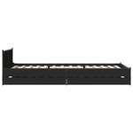 vidaXL Cadre de lit avec tiroirs sans matelas noir 90x200 cm