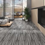 vidaXL Dalles de plancher PVC 4 46 m² 3 mm autoadhésif gris rayé