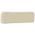 vidaXL Coussin de tête de lit crème 180 cm tissu