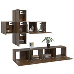 vidaXL Ensemble de meubles TV 7 Pièces Chêne marron Bois d'ingénierie