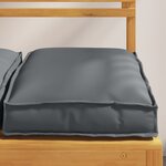 vidaXL Coussins de palette pour siège 2 Pièces Anthracite 40x40x8 cm Tissu Oxford