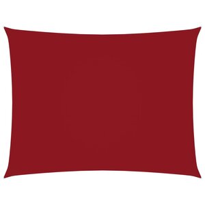 vidaXL Voile de parasol Tissu Oxford rectangulaire 3 5x4 5 m Rouge