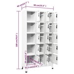 vidaXL Armoire à casiers Blanc 90x40x180 cm Acier