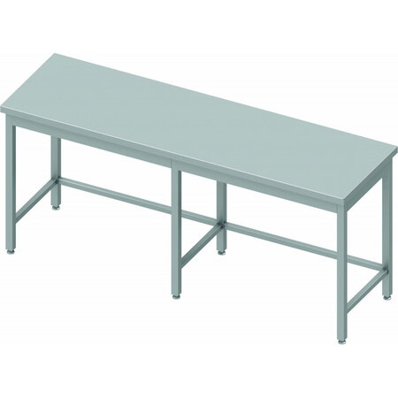 Table inox professionnelle sans rebord - profondeur 600 - stalgast -  - inox2600x600 x600x900mm