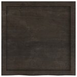 vidaXL Étagère murale marron foncé bois chêne massif traité