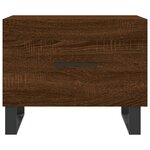 vidaXL Tables basses 2 Pièces chêne marron 50x50x40 cm bois d'ingénierie