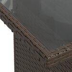 Ensemble de Canapés de Jardin de 7 Pièces avec Coussins Marron Rotin Poly