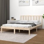 vidaXL Cadre de lit Bois de pin massif 120x200 cm