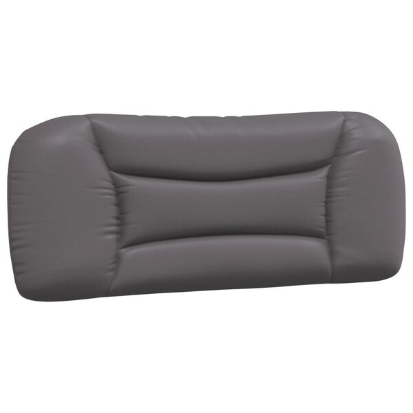 vidaXL Coussin de tête de lit gris 100 cm similicuir