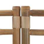 vidaXL Cloison de séparation pliante 3 panneaux 120 cm Bambou et toile