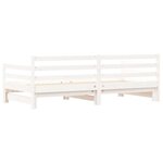 vidaXL Lit de jour avec lit gigogne blanc 90x200 cm bois de pin massif