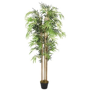vidaXL Bambou artificiel 1605 feuilles 180 cm vert