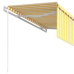 vidaXL Auvent rétractable automatique avec store 3x2 5m Jaune et blanc