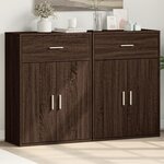 vidaXL Buffets 2 Pièces chêne marron 60x30x84 cm bois d'ingénierie