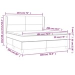 vidaXL Sommier à lattes de lit avec matelas Gris clair 180x200cm Tissu