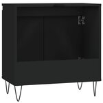 vidaXL Armoire de salle de bain noir 58x33x60 cm bois d'ingénierie