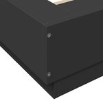 vidaXL Cadre de lit avec lumières LED noir 120x190cm bois d'ingénierie
