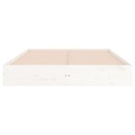vidaXL Cadre de lit blanc bois massif 120x200 cm