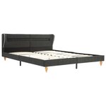 Vidaxl lit avec led et matelas gris foncé jute 180 x 200 cm