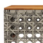 vidaXL Table de jardin gris 55x55x36 cm résine tressée et bois acacia