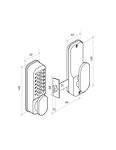 THIRARD - Verrou à combinaison mécanique encastrable  8 chiffres ou lettres  chromé mat