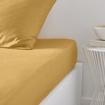 Drap housse - 140 x 200+30 cm uni - Ocre