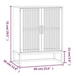 vidaXL Buffet blanc 60x30x75 cm bois d'ingénierie