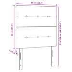 tête de lit vidaXL capitonnée noire 90 cm en tissu