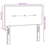 Tête de lit LED vidaXL capitonnée en boutons gris foncé 80 cm en velours