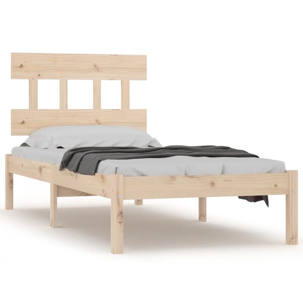 vidaXL Cadre de lit Bois massif 100x200 cm