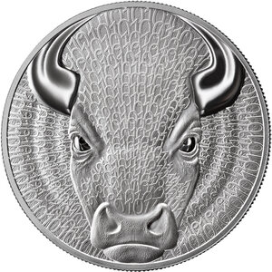 Monnaie BULL Binary World 1 Oz Argent 1000 Satoshi United Crypto States 2026 (PRÉCOMMANDE)