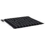 vidaXL Coussins de chaise de jardin lot de 2 motif à carreaux noir