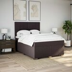 vidaXL Sommier à lattes de lit avec matelas Marron foncé 160x200 cm