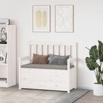 vidaXL Banc Blanc 112 5x51 5x96 5 cm Bois de pin massif