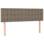 vidaXL Sommier à lattes de lit avec matelas Taupe 140x200 cm Tissu
