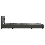 vidaXL Cadre de lit avec LED Anthracite Similicuir 90x200 cm