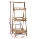vidaXL Étagère à plantes pliable 3 niveaux Bambou