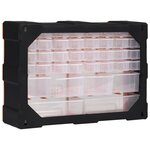vidaXL Organisateur multi-tiroirs avec 38 tiroirs 52x16x37 5 cm
