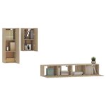 vidaXL Ensemble de meubles TV 4 Pièces Chêne sonoma Bois d'ingénierie