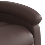 vidaXL Fauteuil inclinable électrique Marron Similicuir