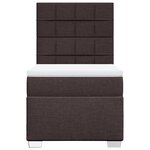 vidaXL Sommier à lattes de lit avec matelas Marron foncé 90x190 cm